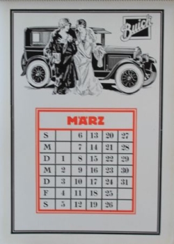 Buick Modelprogram Yearcalendar 1927 (8147)